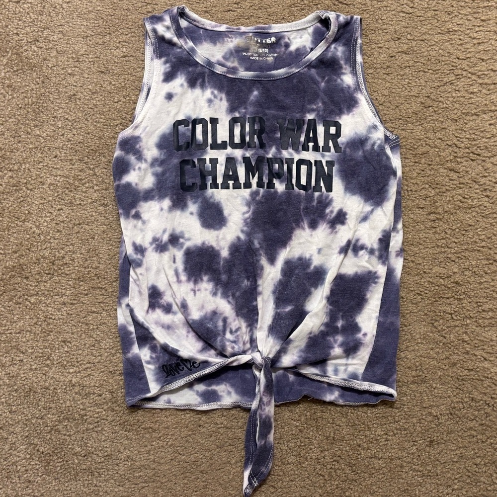 Butter  Tie-Dye 'Color War Champion' Tank Top girls M